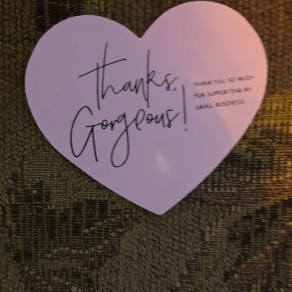 Elegant Heart Thank You Card in White